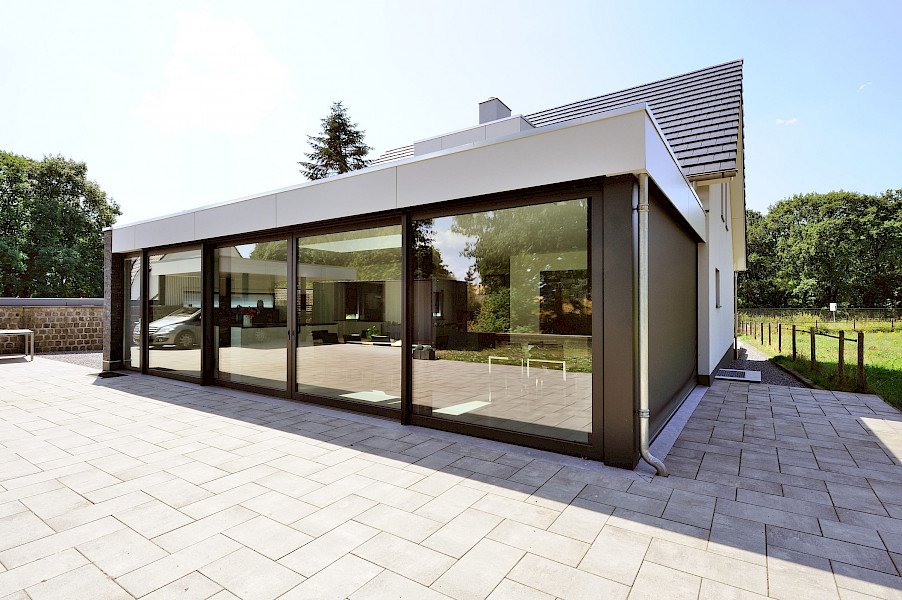 Aluminium schuifpui zwart