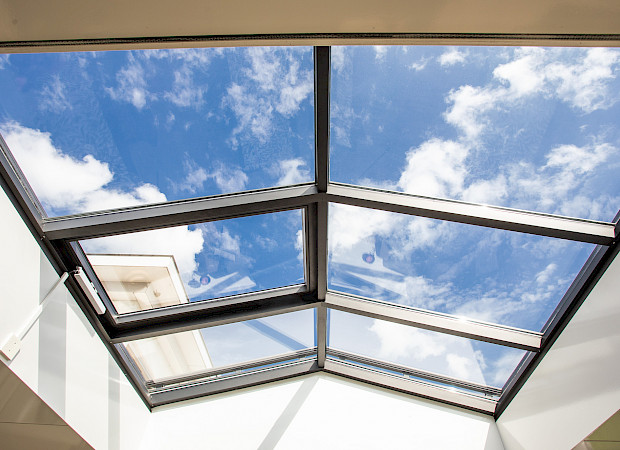 Lichtstraat in een plat dak