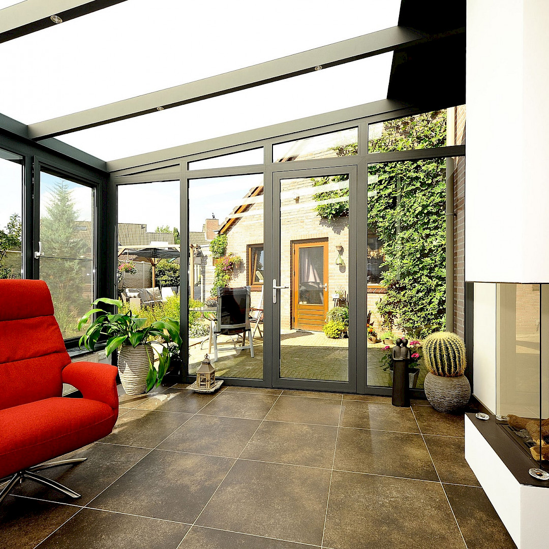 glazen serre modern strak