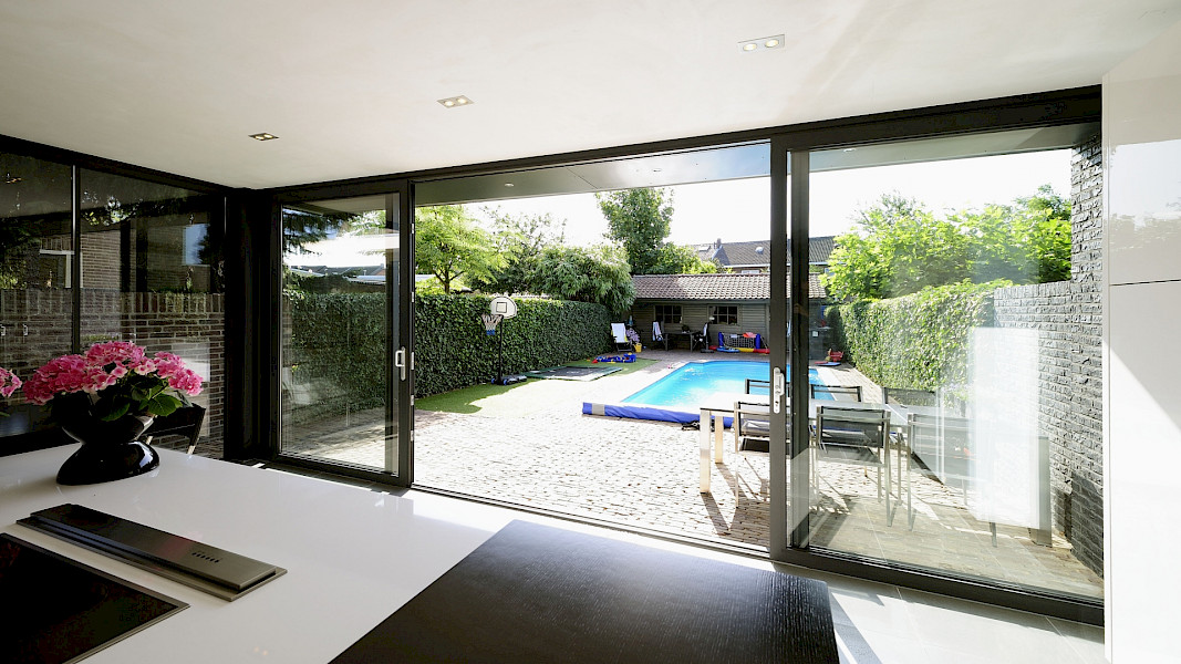 Schuifpui op maat met glas