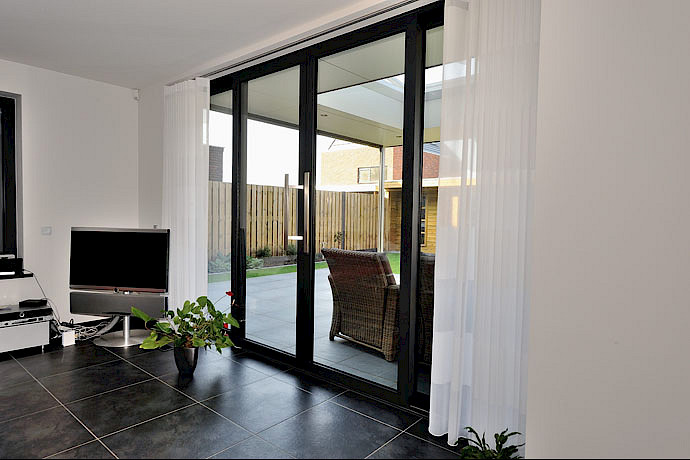 Schuifpui op maat met glas