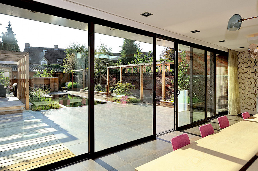 Schuifpui op maat met glas