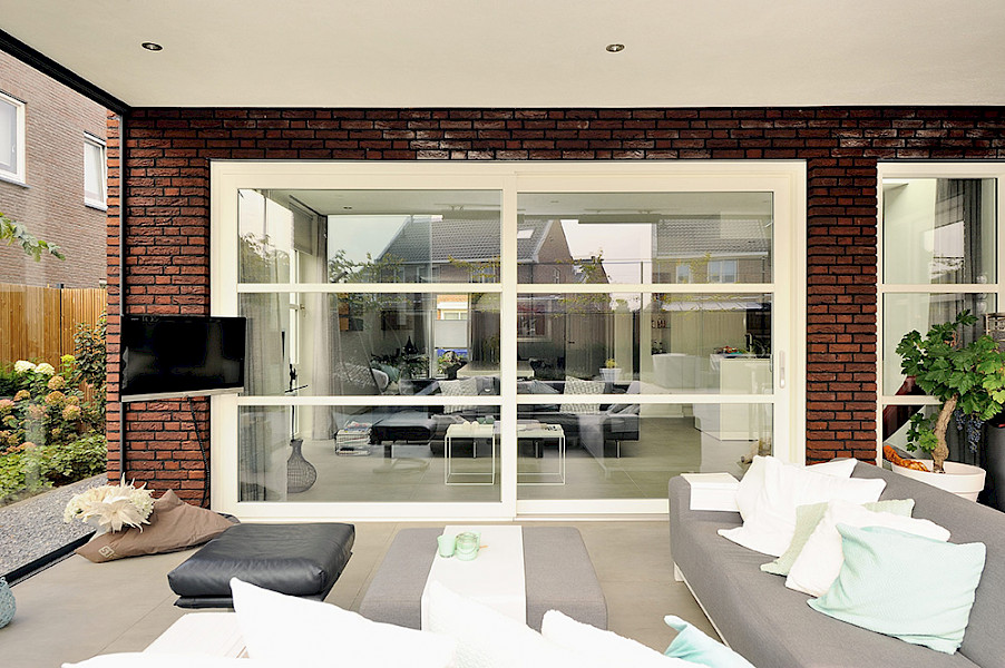 Schuifpui op maat met glas
