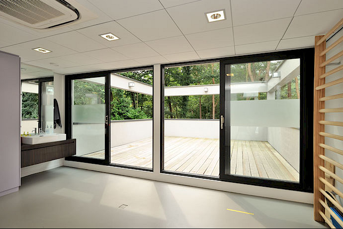 Schuifpui op maat met glas