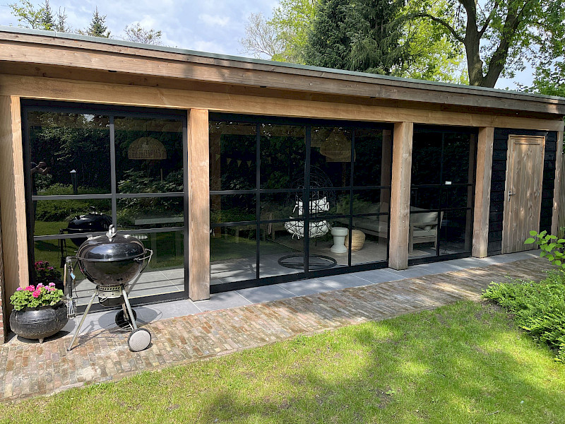 Kamerdeur met glas