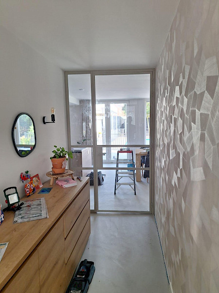Kamerdeur met glas