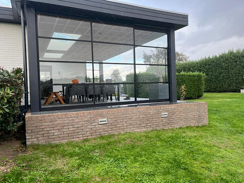 Kamerdeur met glas