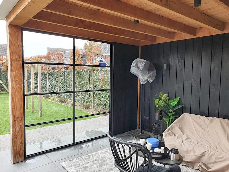Kamerdeur met glas